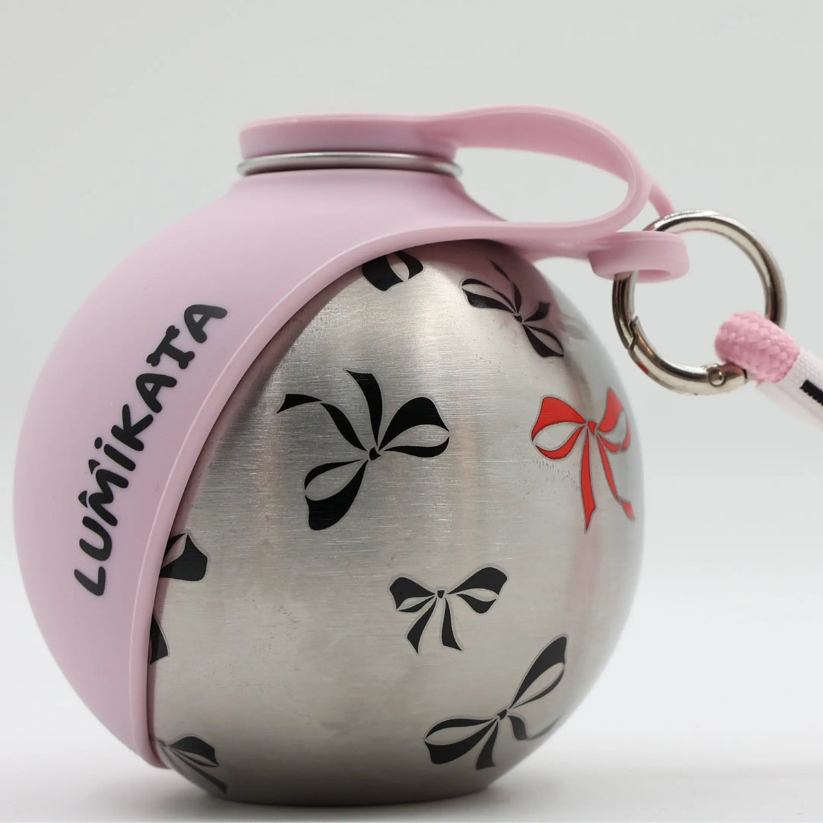 Lumikata 2-In-1 Portable Dog Water Bottle - 10Oz Stainless Steel, Silicone Foldable Bowl Mode, Leak-Proof Water Ball for Small Dog Walking, Pet Feeding Supplies, Water Bottles